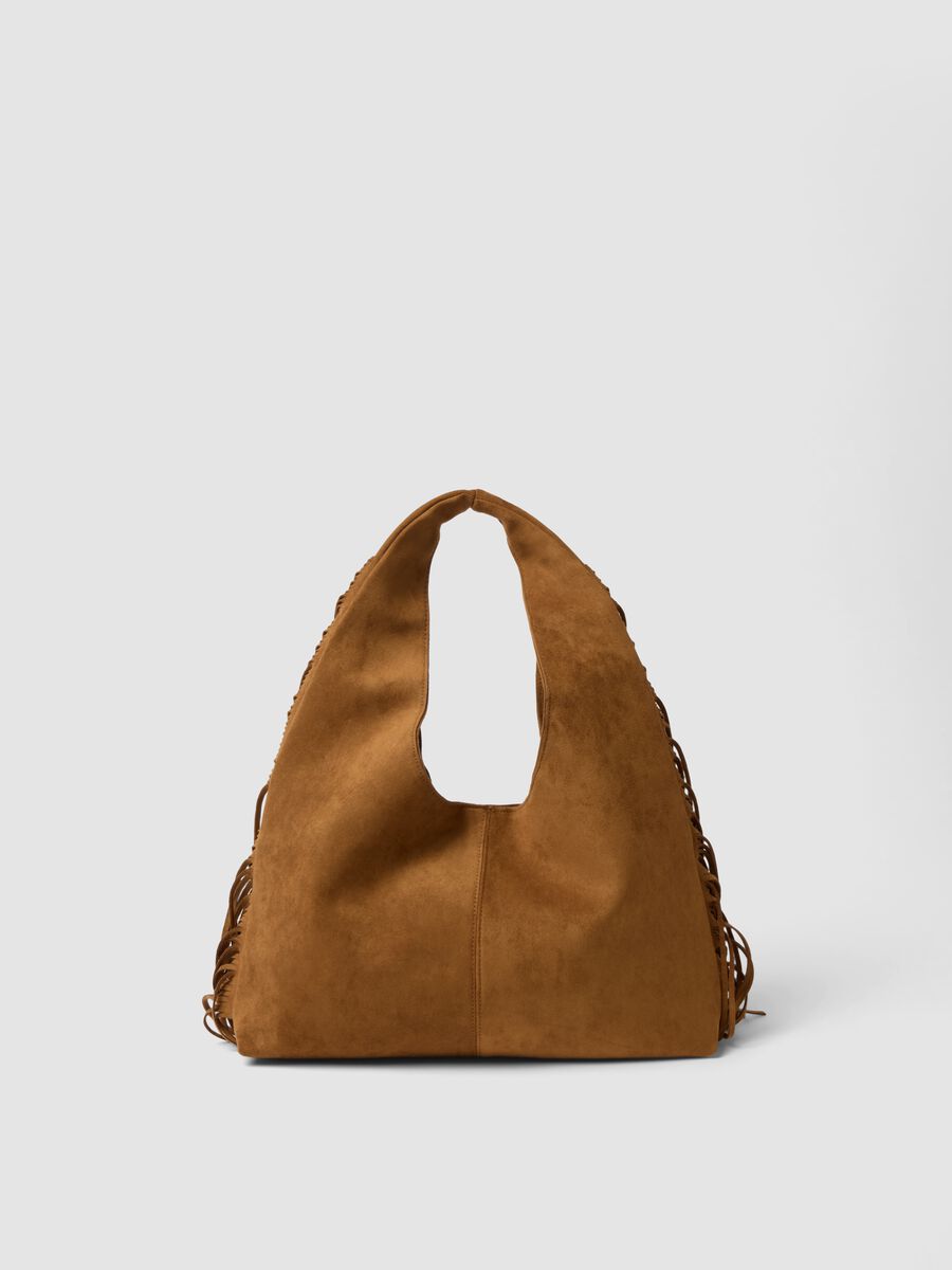 Brown fringe handbag_1