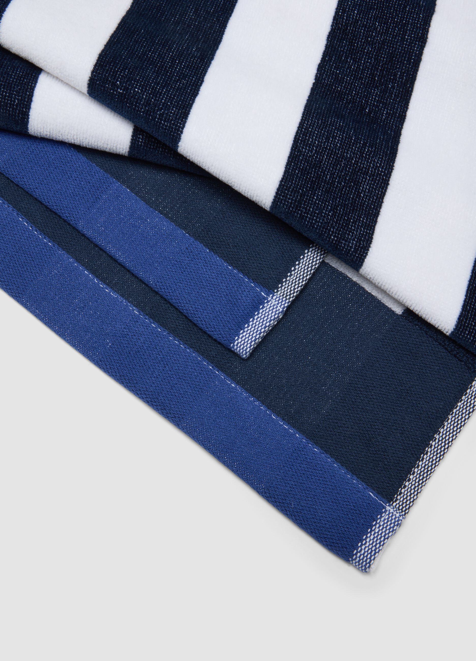 Blue striped pure cotton beach towel