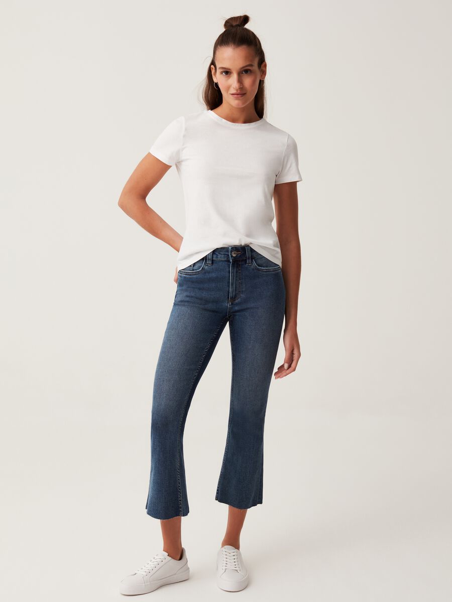 Flare-fit crop jeans_0