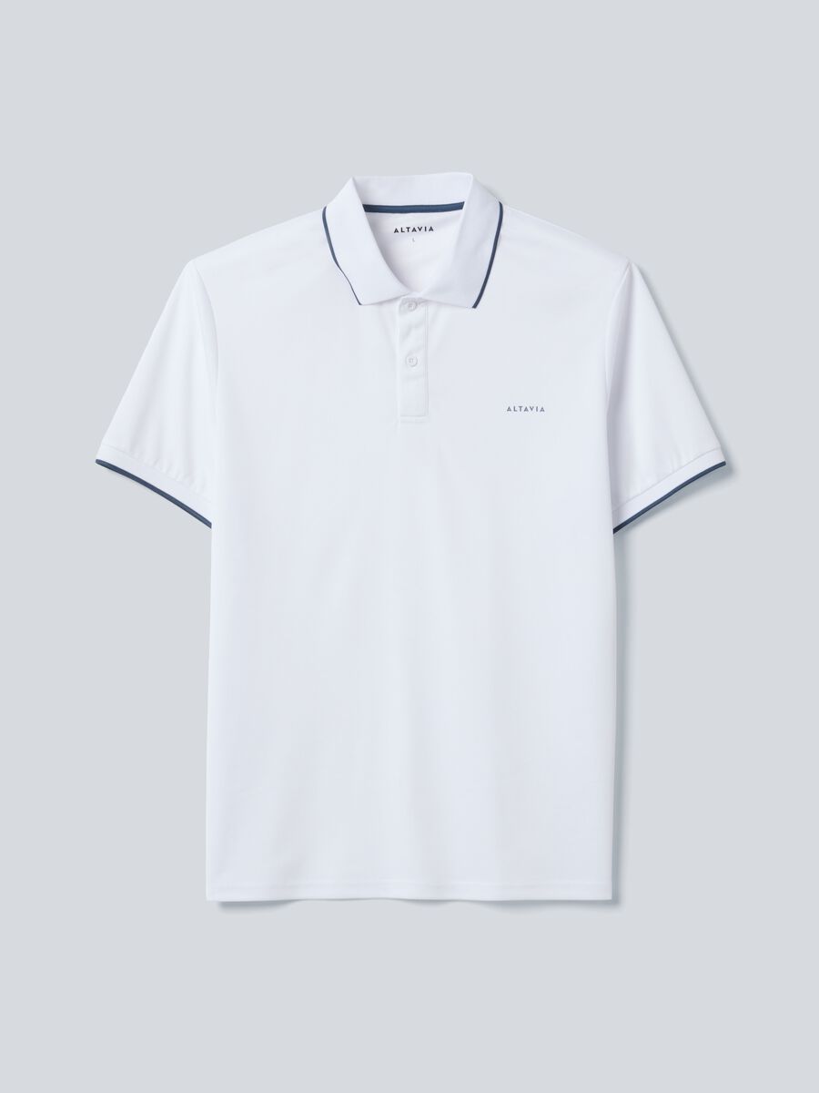 White ALTAVIA COURT sports polo in technical fabric_4