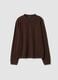 Light brown crew-neck pure cotton oversized jumper_4