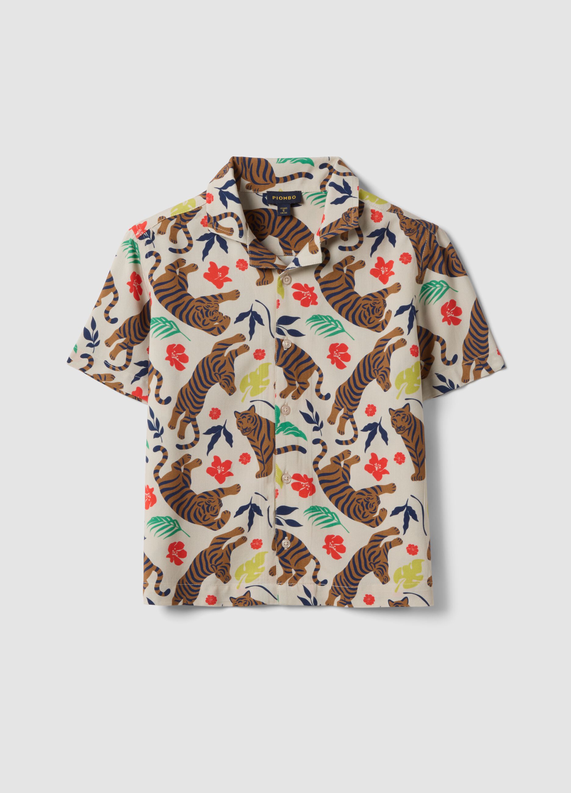 &Pi;&omicron;&lambda;ύ&chi;&rho;&omega;&mu;&omicron; &pi;&alpha;&iota;&delta;&iota;&kappa;ό &pi;&omicron;&upsilon;&kappa;ά&mu;&iota;&sigma;&omicron; &alpha;&pi;ό 100% &beta;&iota;&sigma;&kappa;ό&zeta;&eta;, regular fit, &mu;&epsilon; &sigma;&tau;ά&mu;&pi;&epsilon;&sigmaf;