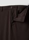 Brown slim-fit formal trousers in 4-way stretch fabric_1
