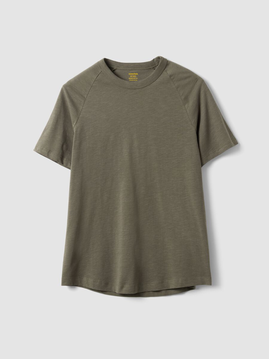 Regular fit green pure cotton T-shirt_4