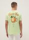 Green pure cotton regular fit T-shirt with Moscow Mule prints_2