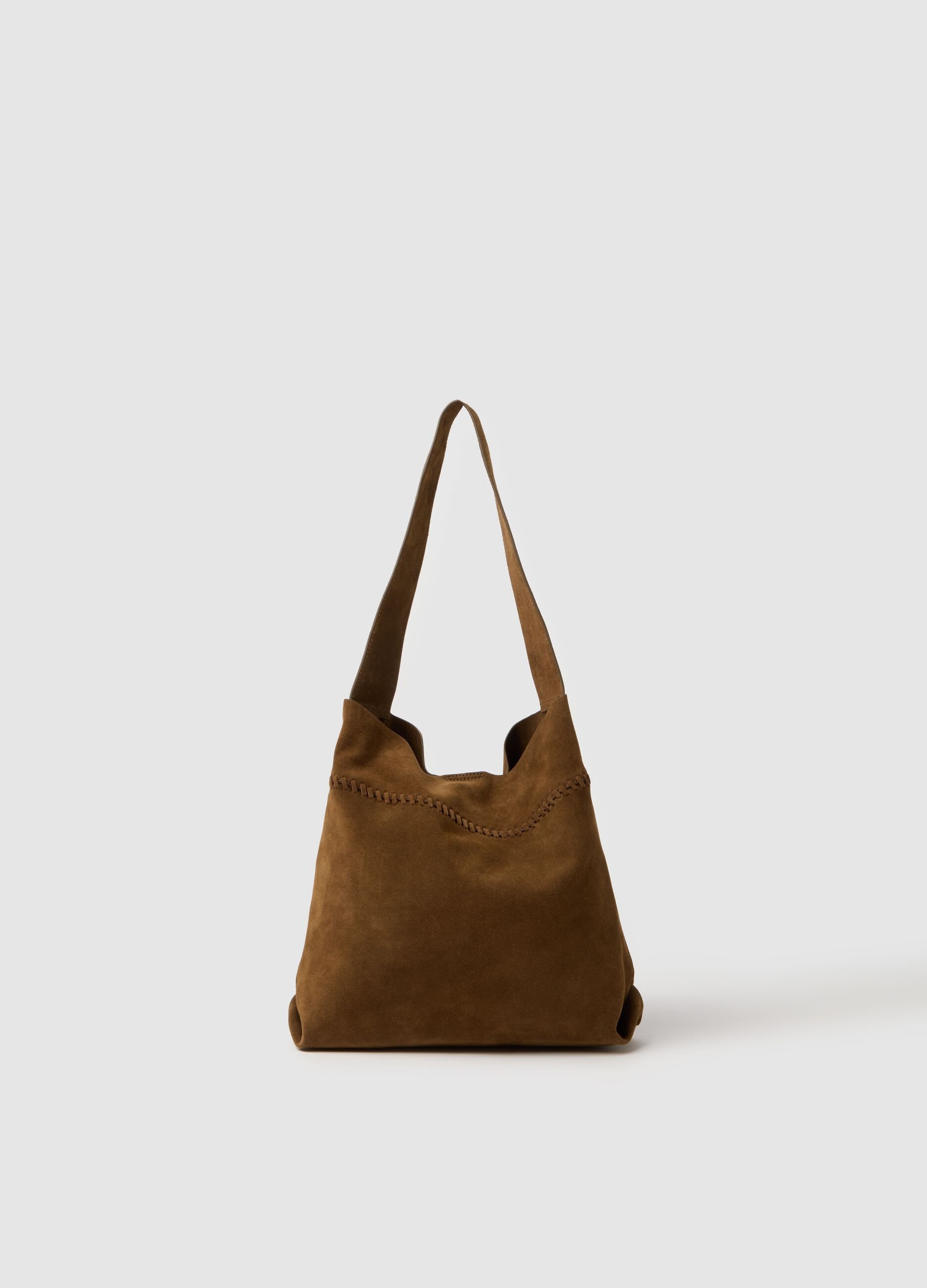 Brown Genuine Leather Shopper Bag