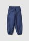 Children's regular fit blue pure cotton cargo trousers_1