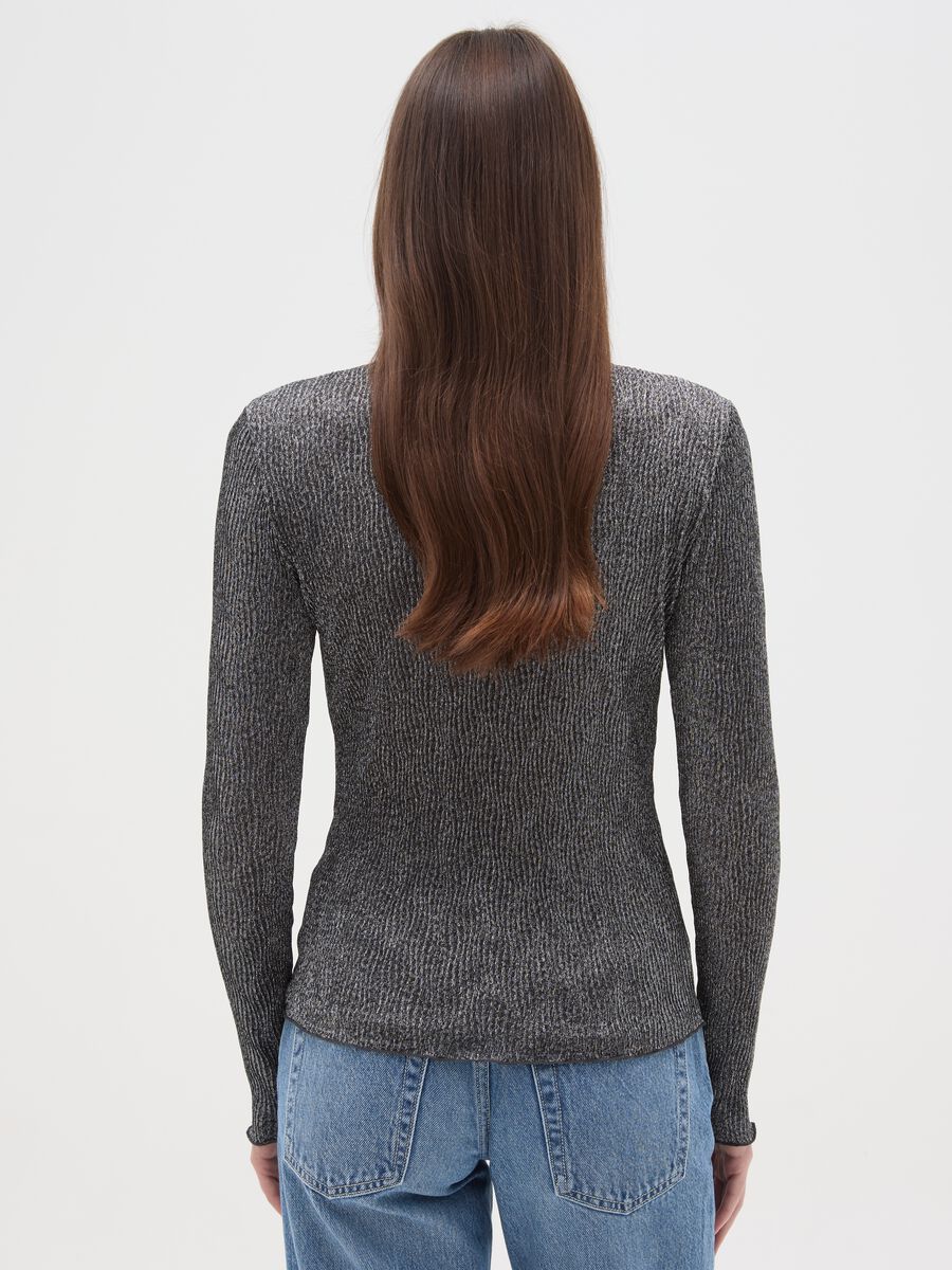 Grey long-sleeve lurex top_2