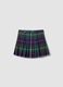 Girls&rsquo; multicolour stretch viscose checked skirt_5