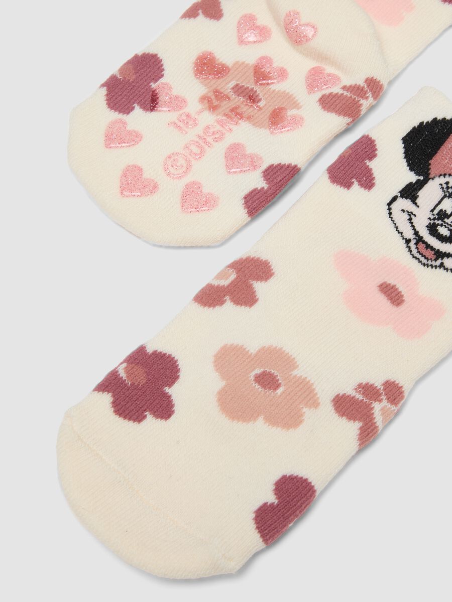 2er-Pack rutschfeste Socken aus elastischer Bio-Baumwolle mit Minnie-Muster_1