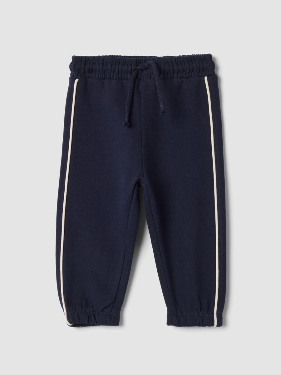 Blue joggers in 100% organic cotton_0