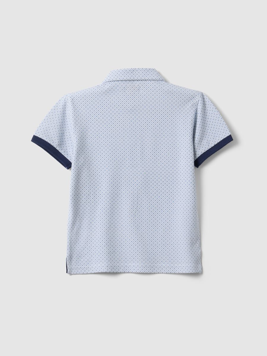 Children's regular fit multicolour checked stretch cotton polo_1