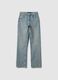 Pure Cotton Blue Straight Fit Jeans_4