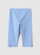 Slim Fit Baby Blue Stretch Cotton Leggings_1