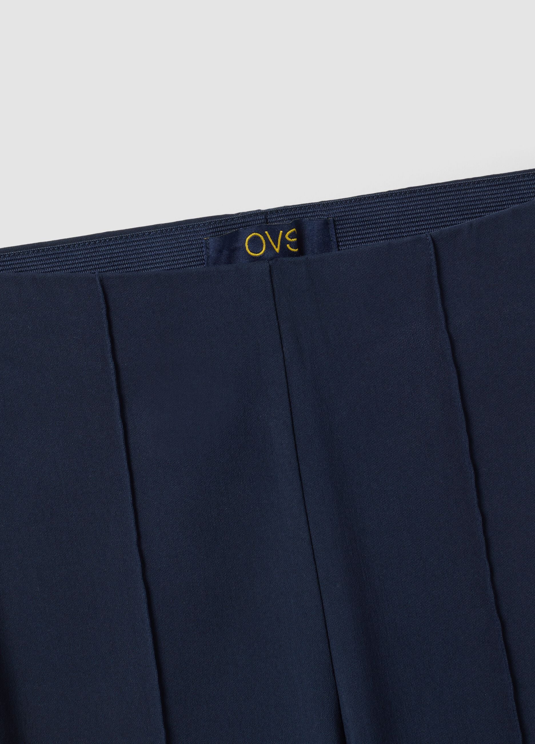 Blue slim-fit stretch viscose leggings