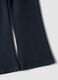 Blue flared leggings in organic cotton and stretch viscose for baby girl_3