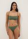 Green stretch bandeau bikini top with padding_1