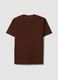 Brown pure cotton jersey T-shirt with relaxed fit crew neck_6
