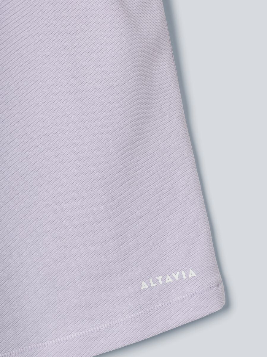 Violettes &auml;rmelloses ALTAVIA COURT Poloshirt aus Stretch-Baumwolle mit klassischem Kragen_6