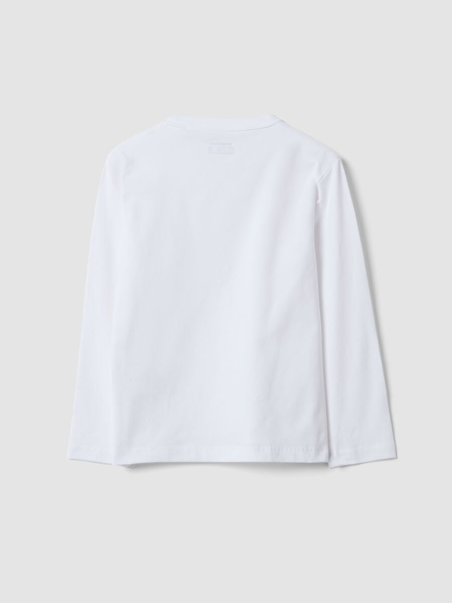 Wei&szlig;es Langarm-T-Shirt aus Bio-Baumwolle_1