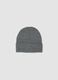 Graue Beanie aus Jerseystrick mit Umschlag_0
