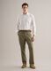 Green Cotton and Linen Trousers Regular Fit_0
