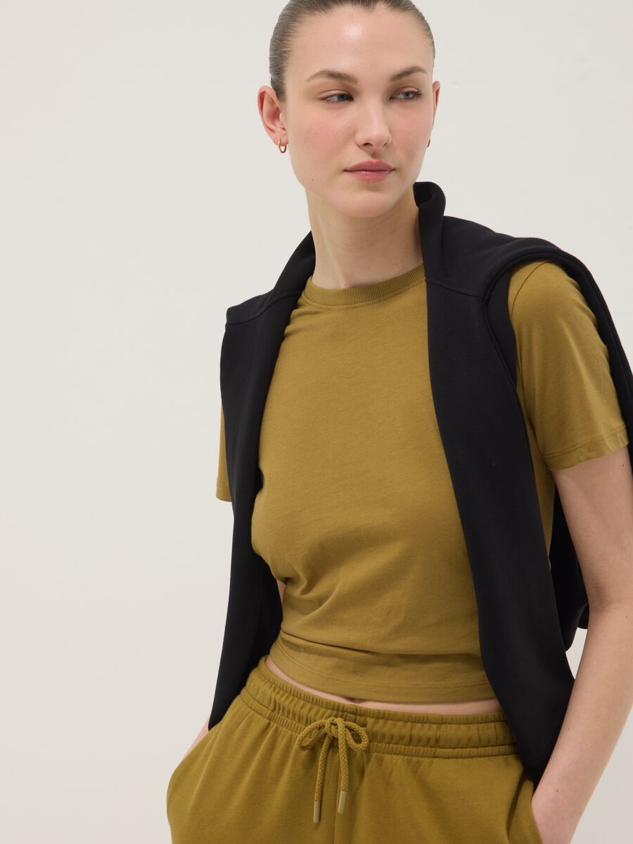 &Pi;&rho;ά&sigma;&iota;&nu;&omicron; &kappa;&omicron;&nu;&tau;&omicron;&mu;ά&nu;&iota;&kappa;&omicron; T-shirt &alpha;&pi;ό 100% &beta;&alpha;&mu;&beta;ά&kappa;&iota;, regular fit_0