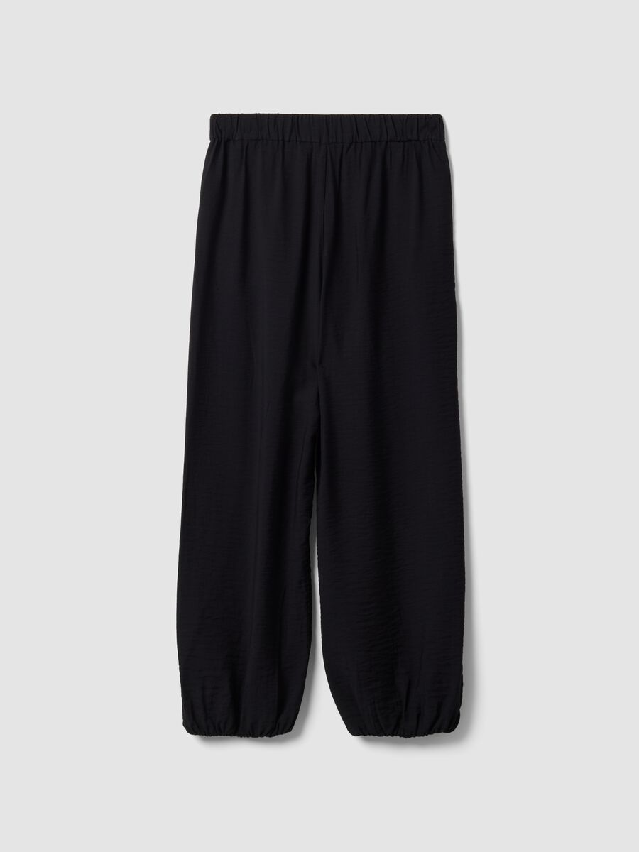 Black relaxed-fit viscose-blend trousers_1