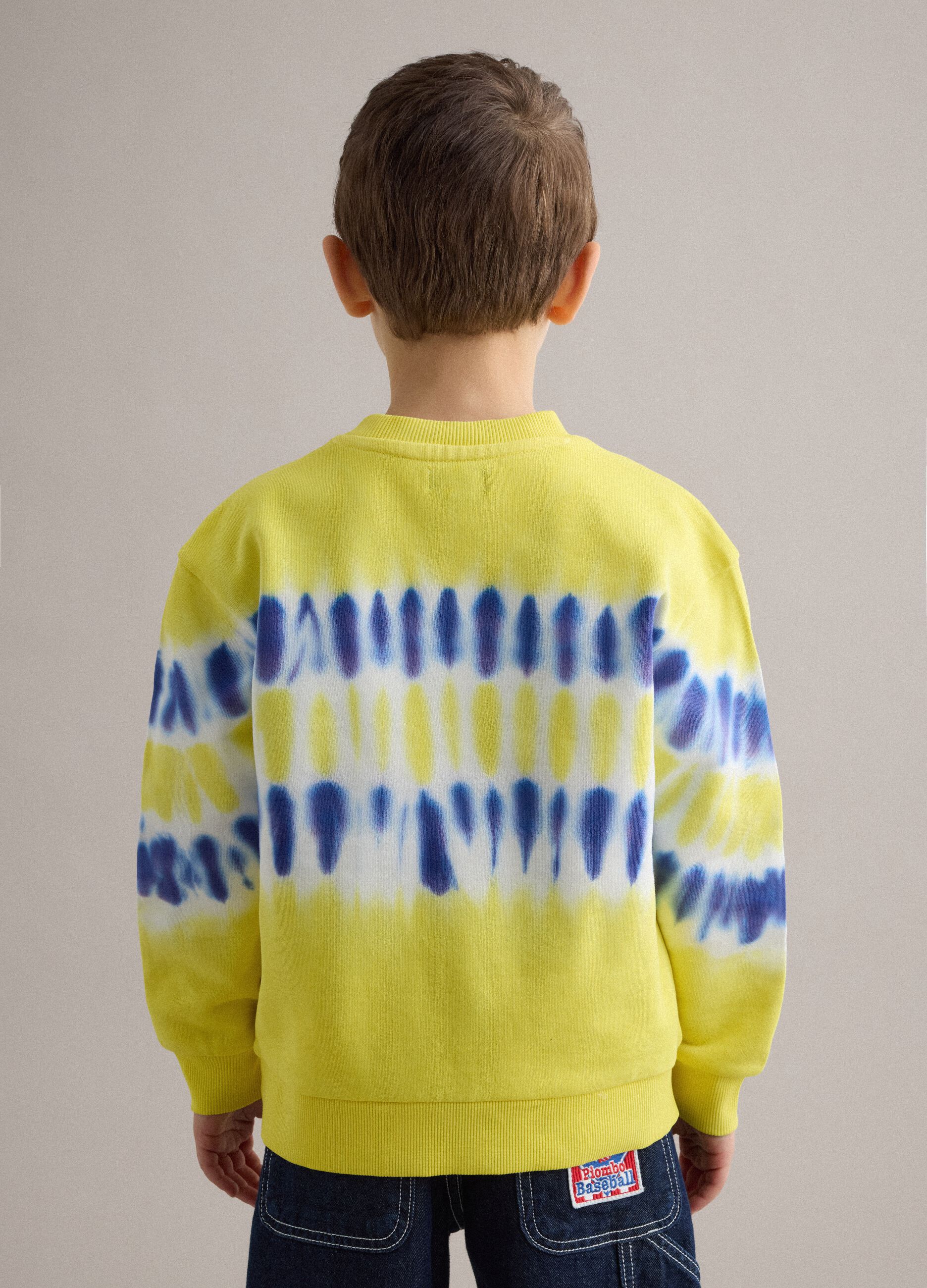 Child's multicolour pure cotton Tie-Dye sweatshirt with regular fit