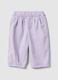 Purple lyocell and cotton baggy trousers for girls_0