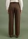 High-waisted wide-leg brown jeans in pure cotton_3