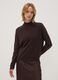 Brown long-sleeve top with raised neck, regular fit_2