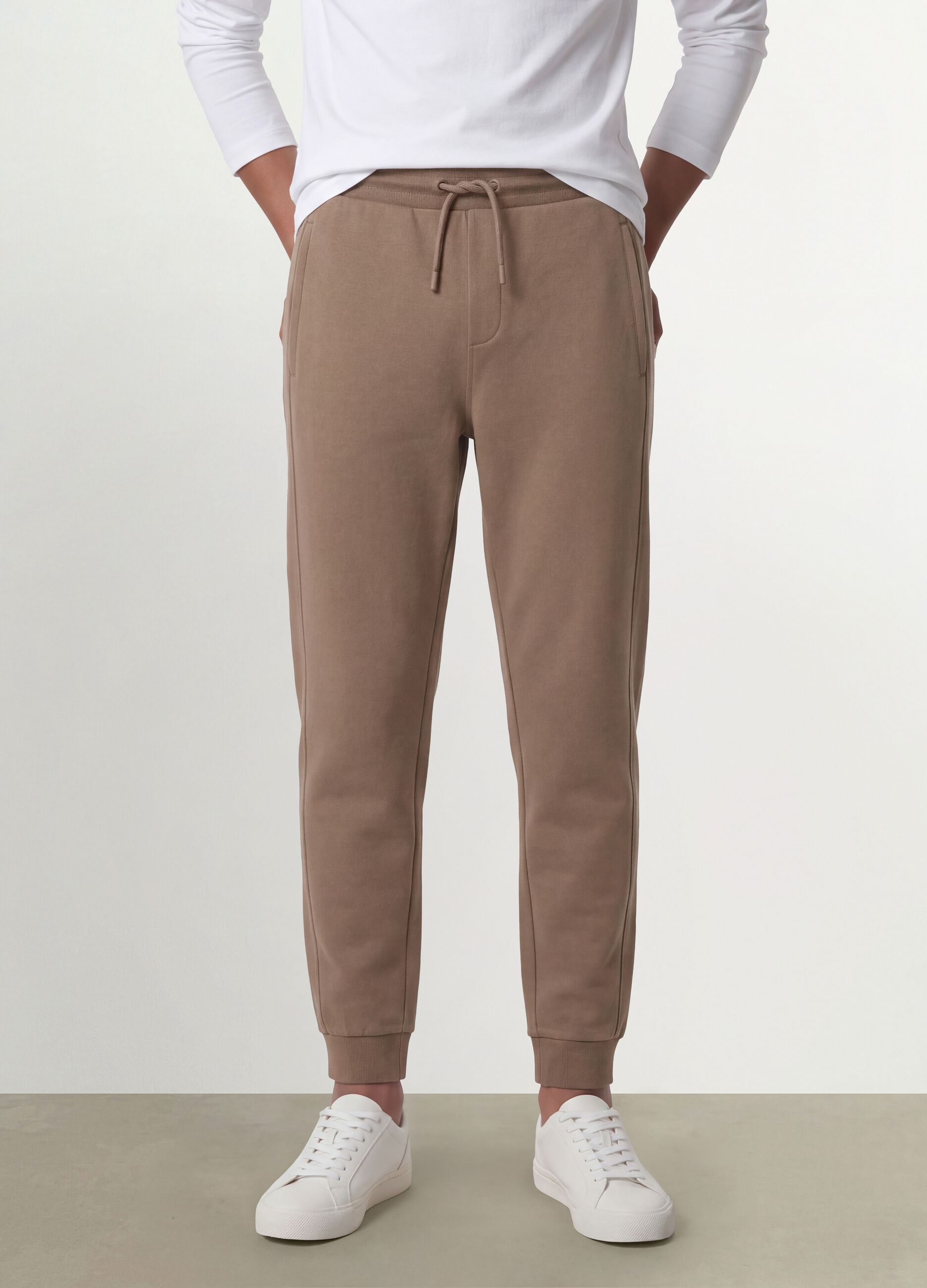 Beige Jogginghose aus Bio-Baumwolle