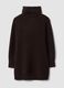 Brown stretch-wool turtleneck dress, regular fit_2