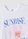 Wei&szlig;es T-Shirt aus reiner Baumwolle mit Blumenprint, Regular Fit_5