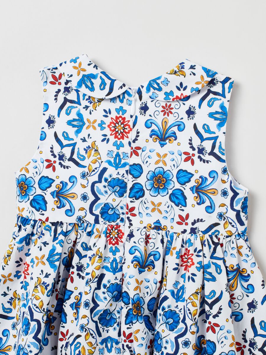 Poplin dress with floral print_1