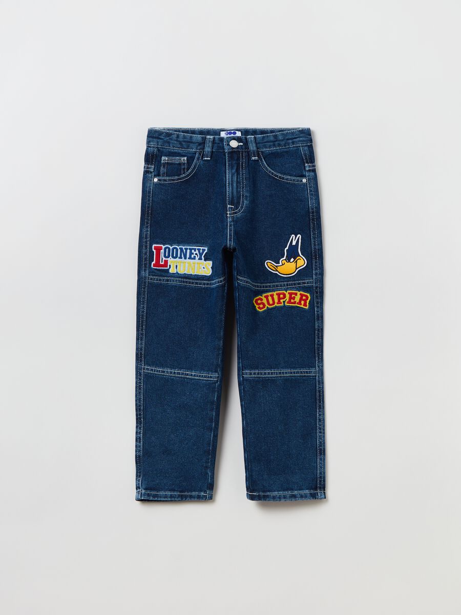 Jeans with 100th Anniversary patch_0