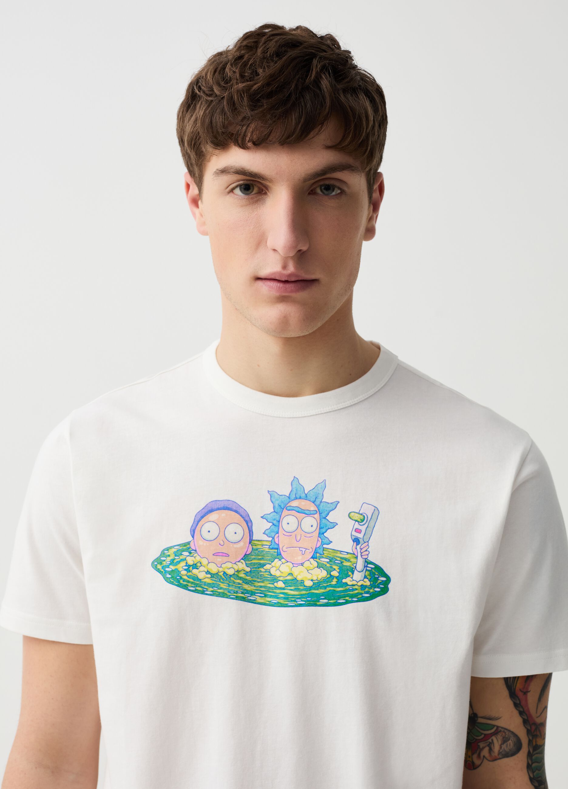 T-shirt con stampa Rick and Morty