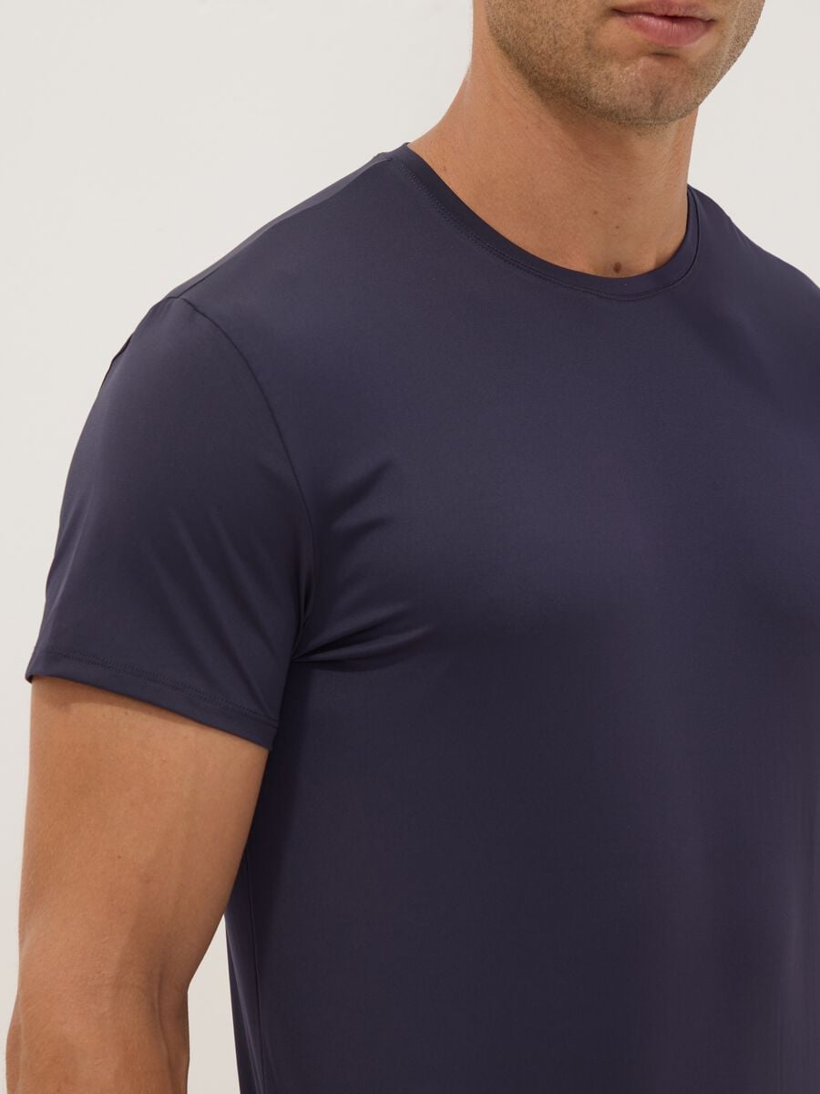 2er-Pack blaue T-Shirts aus elastischer Mikrofaser, Regular Fit_3