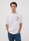 White pure cotton Peanuts print T-shirt, relaxed fit_1