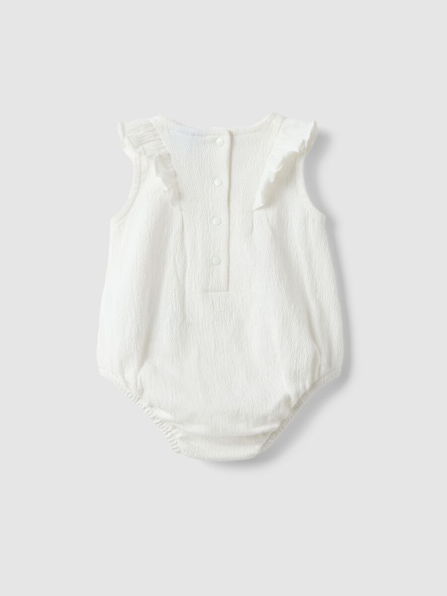White baby body with ruffles in organic cotton blend_2