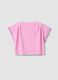 Pink stretch-cotton short-sleeve T-shirt_1