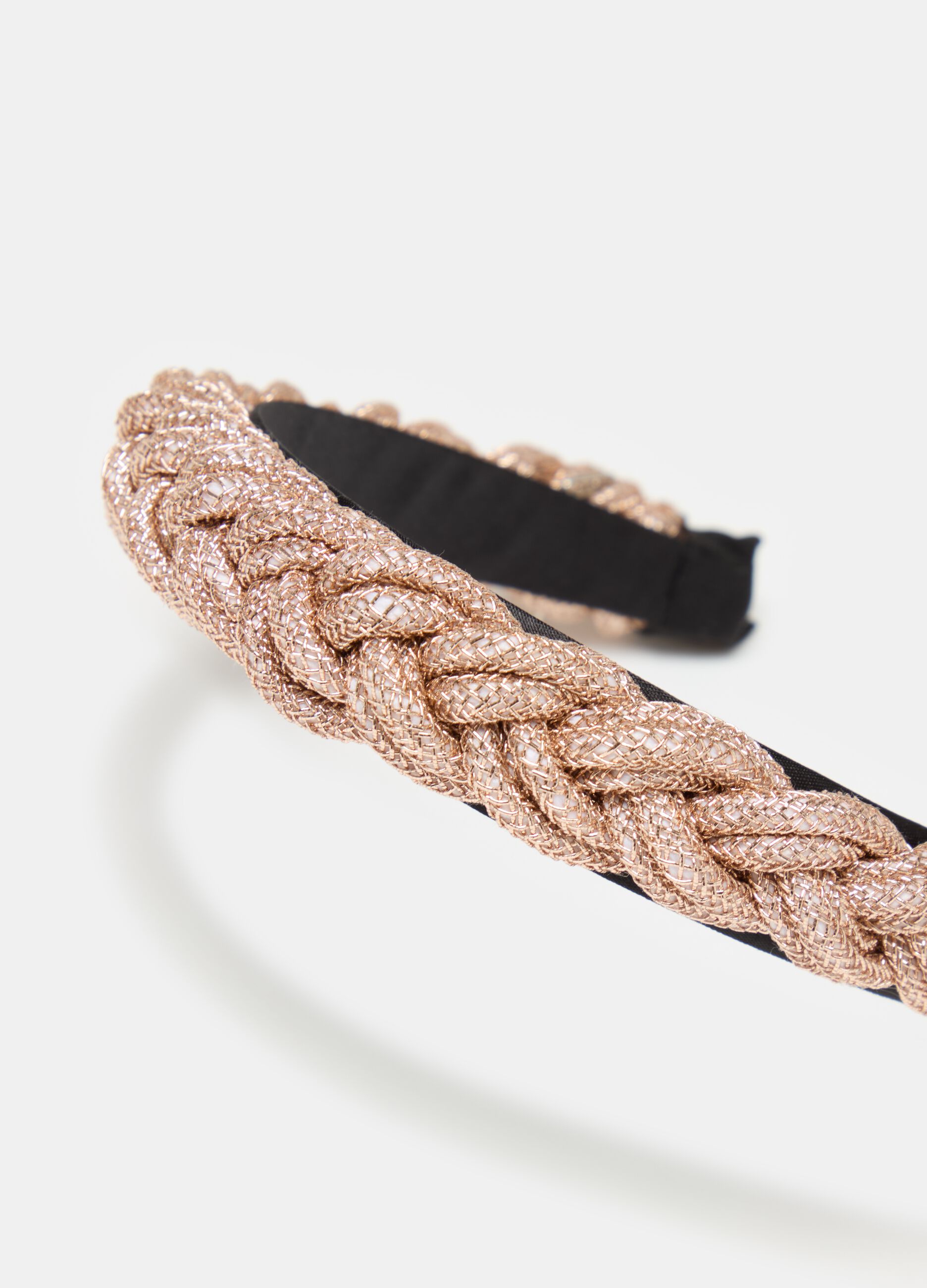 Braided Alice band in lurex