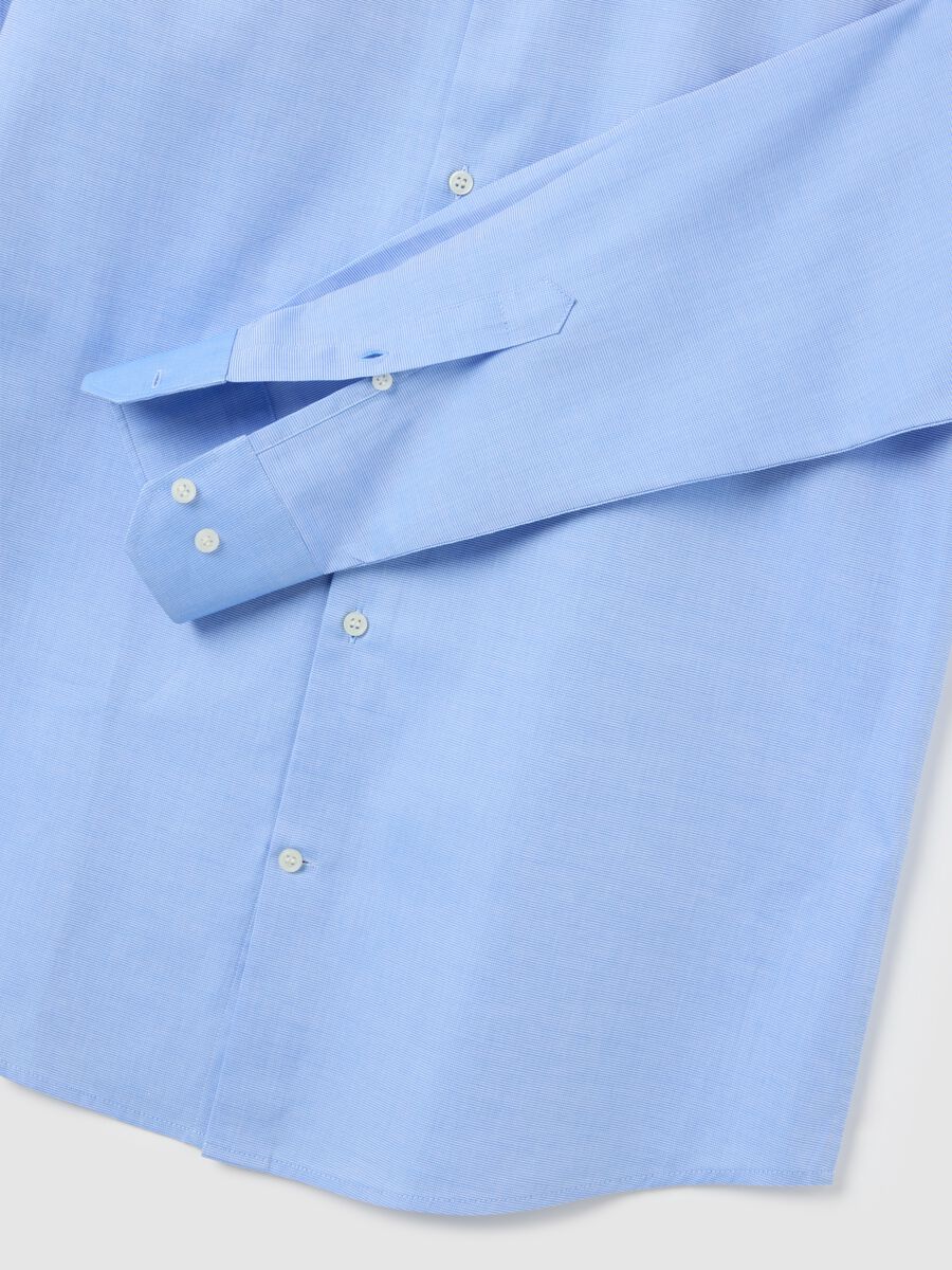 Men's pure cotton light blue shirt_5