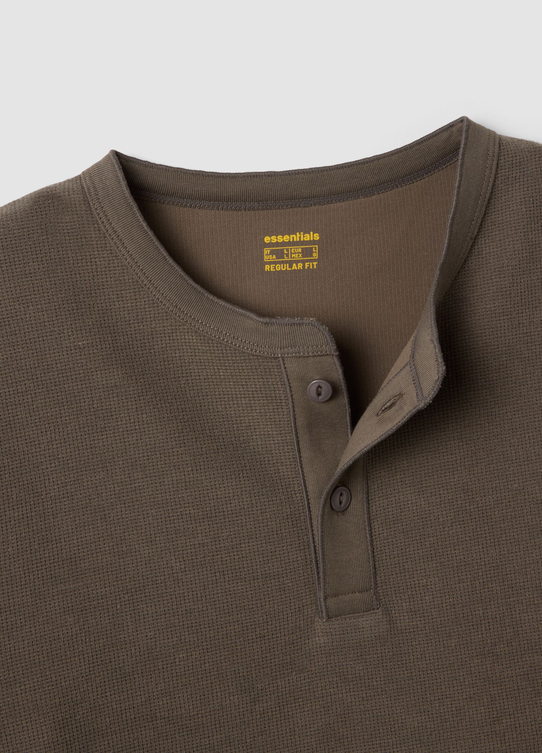 Brown honeycomb viscose-blend T-shirt, regular fit