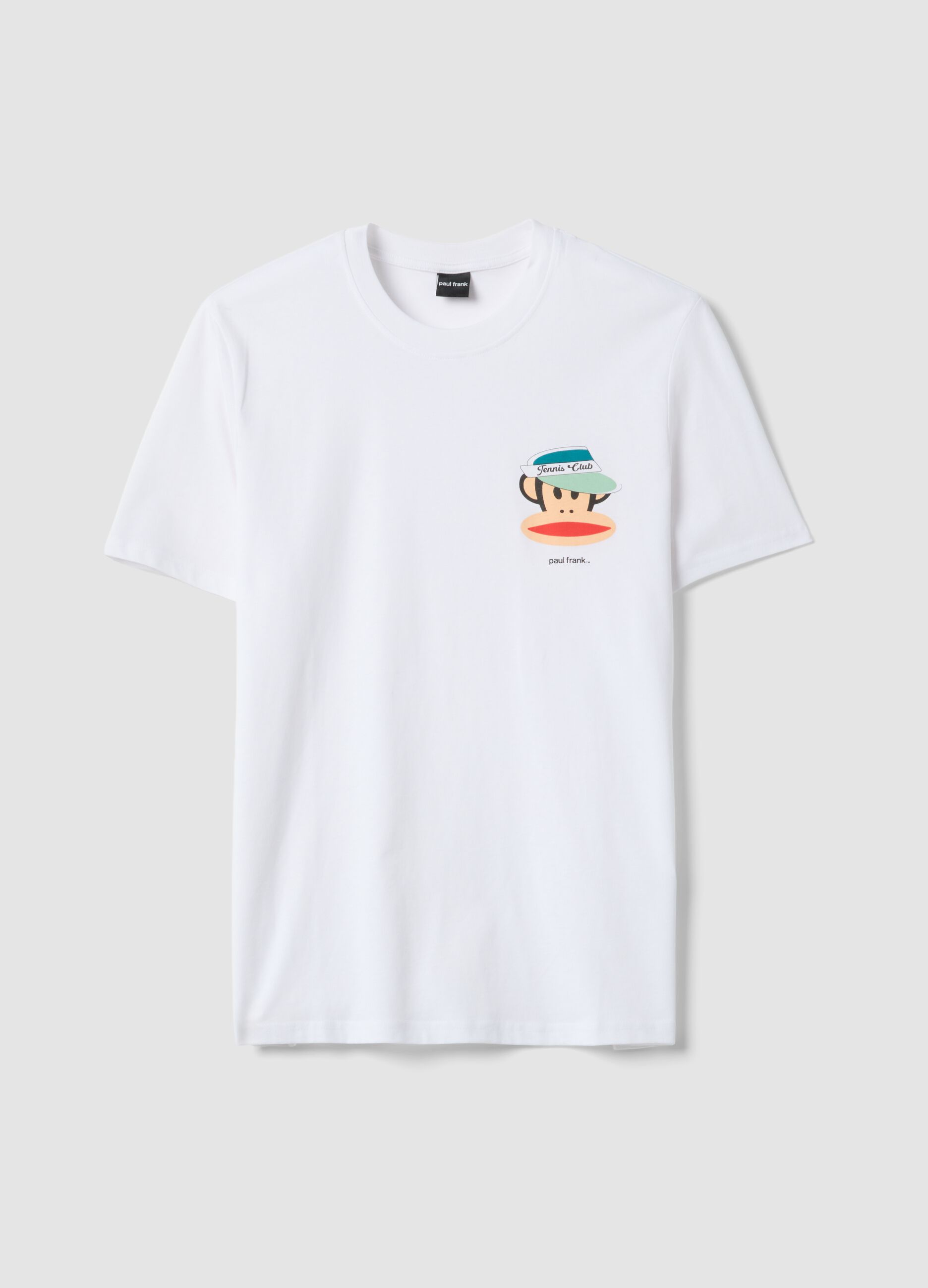 Wei&szlig;es T-Shirt mit Paul-Frank-Print aus reiner Baumwolle, Regular Fit