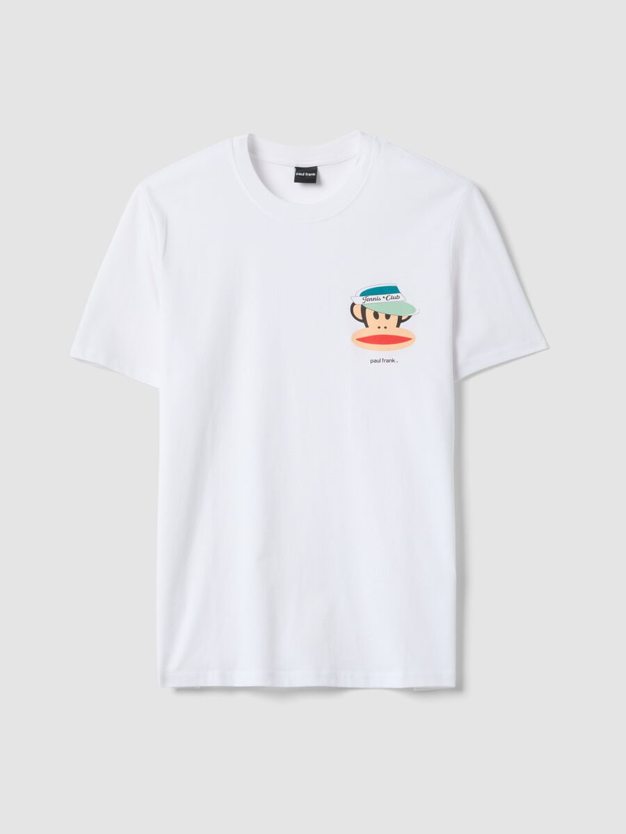 Wei&szlig;es T-Shirt mit Paul-Frank-Print aus reiner Baumwolle, Regular Fit_0