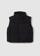 Black padded gilet with zip for girls_3