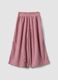 Pantaloni rosa wide leg a coste con vita elasticizzata_2