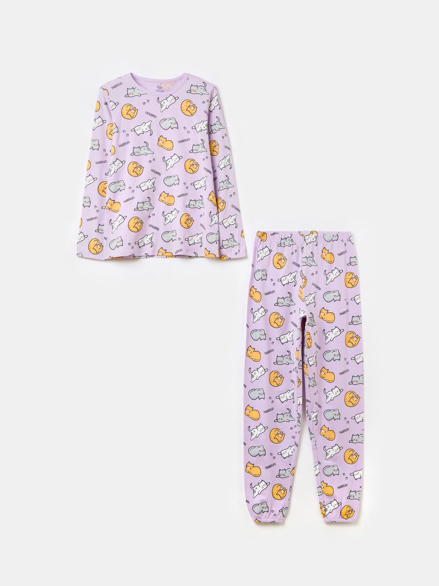 Organic cotton pyjamas with print_0